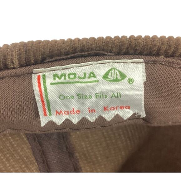 Vtg 80s Moja Corduroy Boobs Nipple Snapback Hat Trucker Novelty Gag Cap Korea - Picture 7 of 7